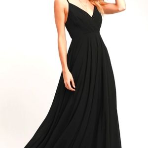 Lulus V-Neck Spaguetti Strap Maxi Dress